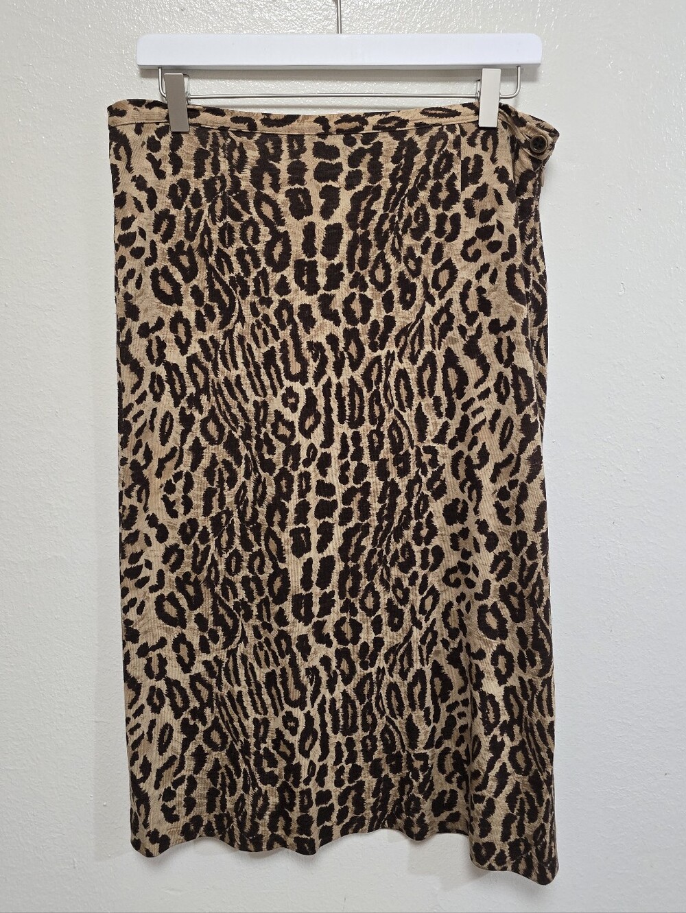 Dolce & Gabbana Vintage Leopard Print Wool Blend Knee Length Skirt IT 46/US 10